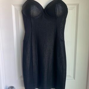 Black Mini Dress with Mesh windows